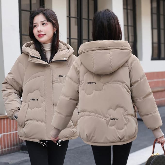 Nouvelle mode femmes doudoune chaud Plus décontracté chaud vêtements d'extérieur vers le bas veste d'hiver L kaki