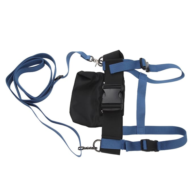 Ski Snowboard Harnas met Lijn Tas Nylon Verstelbaar Snelheidsregeling Lesgeven Ski Training Uitrusting black