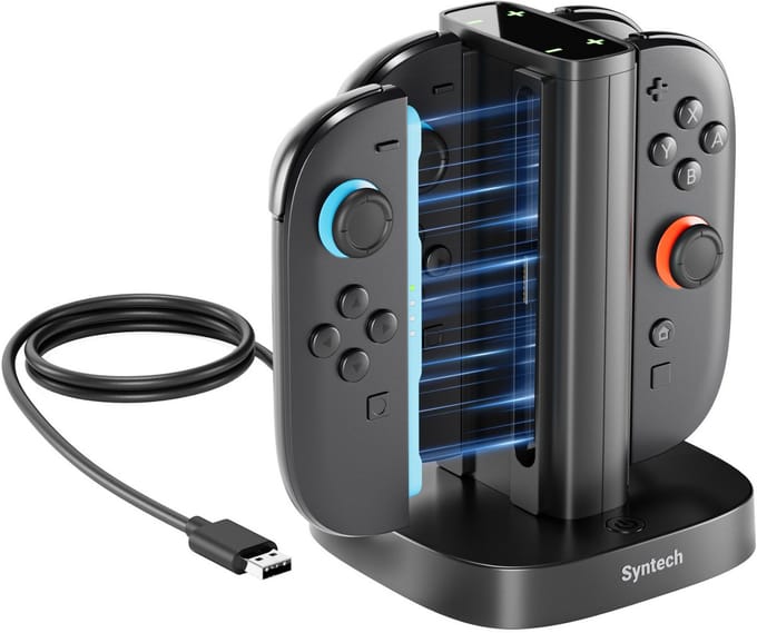 Syntech Joy-Con oplaadstation voor Nintendo Switch 2 - 4-in-1 snellader met LED
