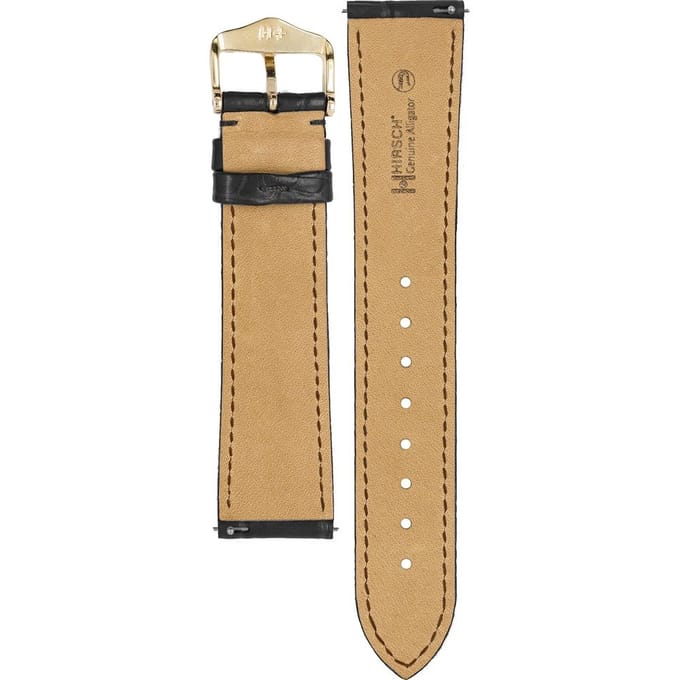 Hirsch 10200759-1-18 Genuine Alligator Horlogeband