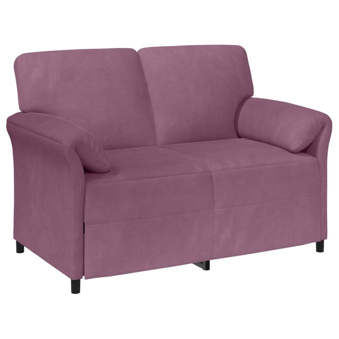 vidaXL - 2-Zits - Sofa - Paars - 138 - x - 83 - x - 95 - cm - Fluweel