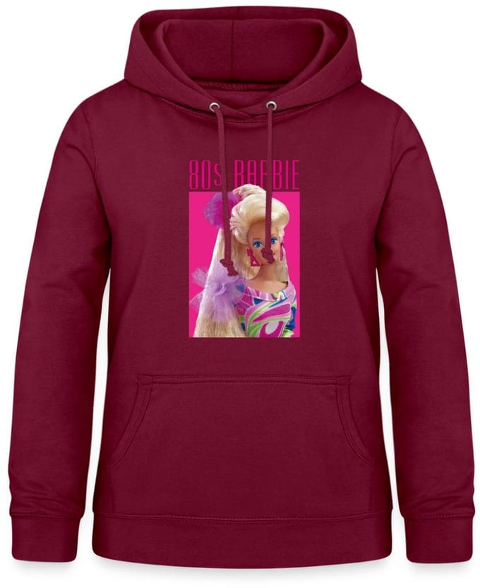 Barbie Portret Karakter Jaren 80 Hoodie Dames