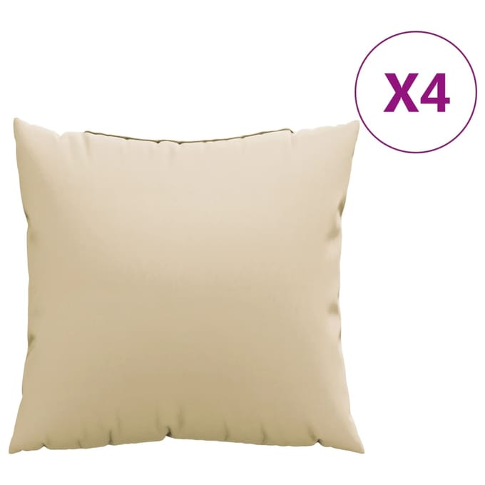 vidaXL - Bankkussens - 4 - st - 60x60 - cm - stof - beige