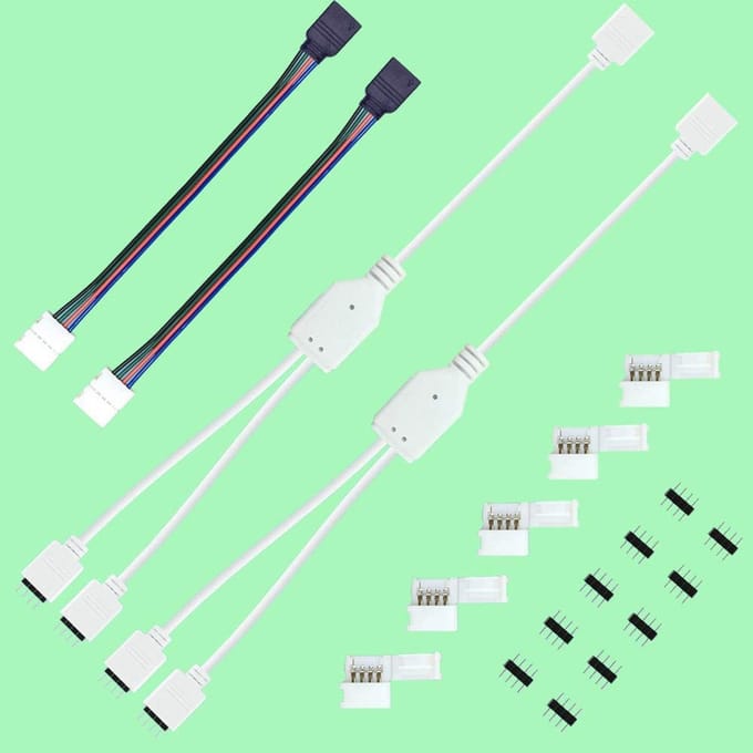4-Pin - Runcci-yun LED Splitter 1 naar 2 voor RGB LED Strips