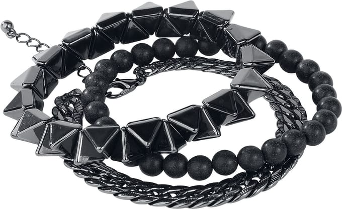 Black Premium by EMP Armband Set - Stud Mix - zwart