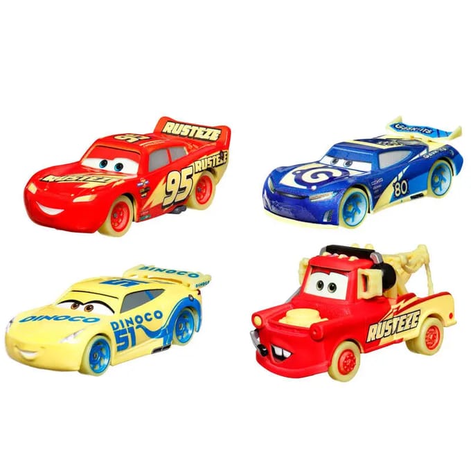 Auto spelletjes Mattel Disney Pixar Cars Night Racing (x4)