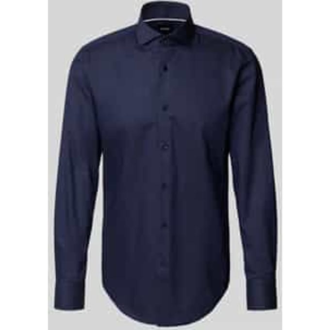 Slim fit zakelijk overhemd van katoenmix