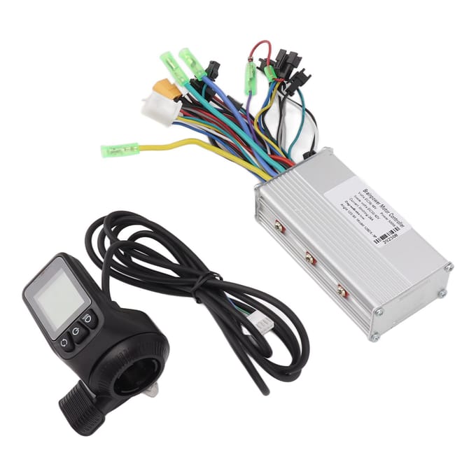 36V 48V 500W 28A 128DX Waterdicht Duimgas Paneel Sinusgolf 3 Modus Borstelloze Controller Kit black