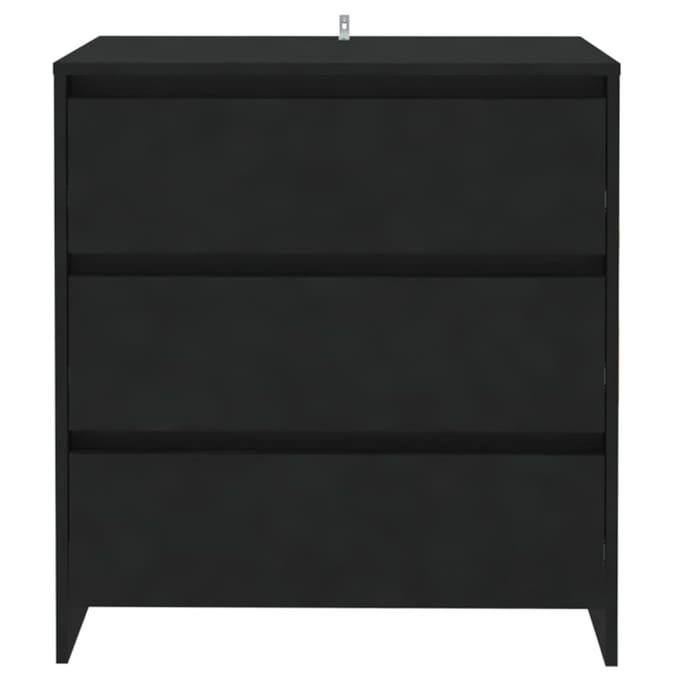 vidaXL - Dressoir - 70x41x75 - cm - bewerkt - hout - zwart
