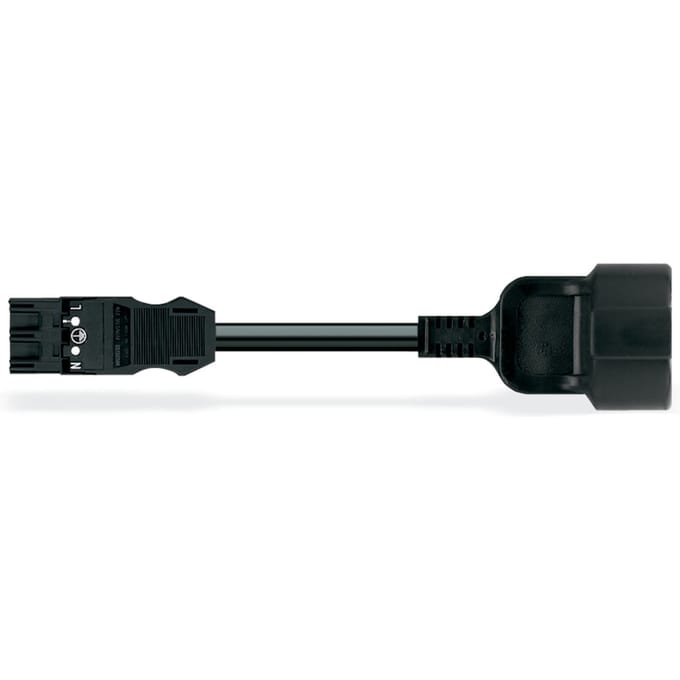 Wago Eca Adapter Kabel Met Schuko Connector 2M Zwart - 771-9993/406-201