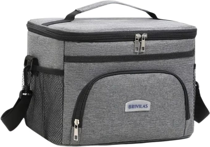 Nivard Koeltas - Koelbox - Koelelementen - Coolbox - Auto - Lunchtas - Strand - Grijs