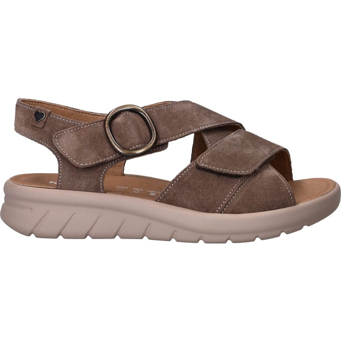 Hartjes 132.1802/30 41.00 K Sandalen Grijs Suede Dames Breedtemaat K - Grijs - 40