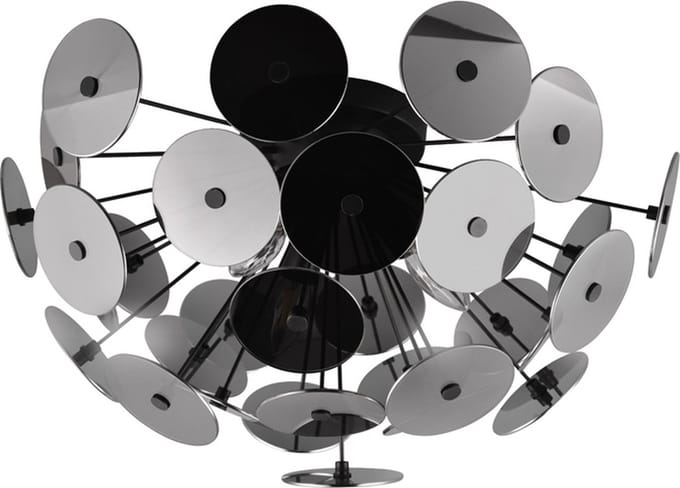 TRIO DISCALGO - Plafondlamp - Zwart mat - Plexi in Rookkleur - excl. 3x E14 2W