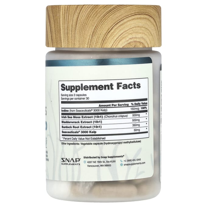 Snap Supplements, Iers mos, 60 capsules