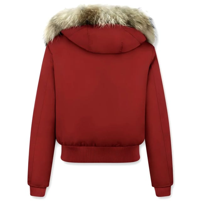 Gentile Bellini Korte winterjas met grote bontkraag