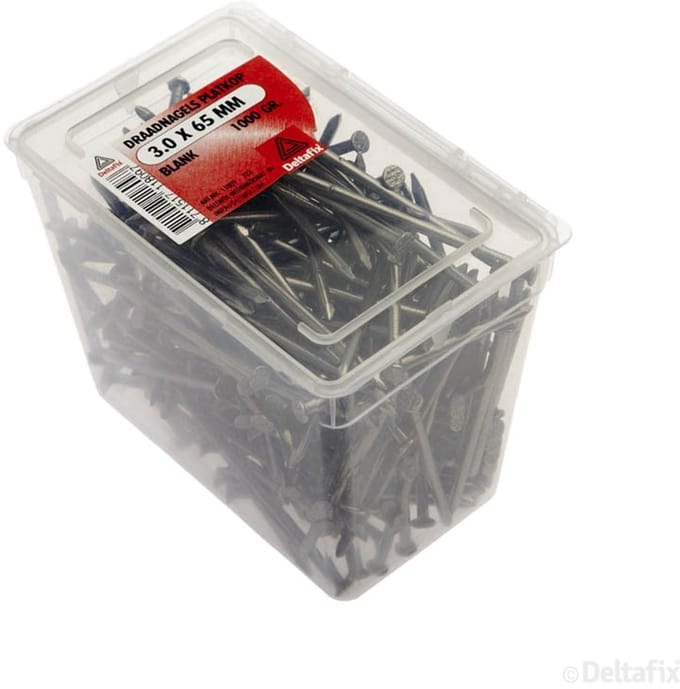 Deltafix Platkop Draadnagels Blank - 3,0 x 65 mm