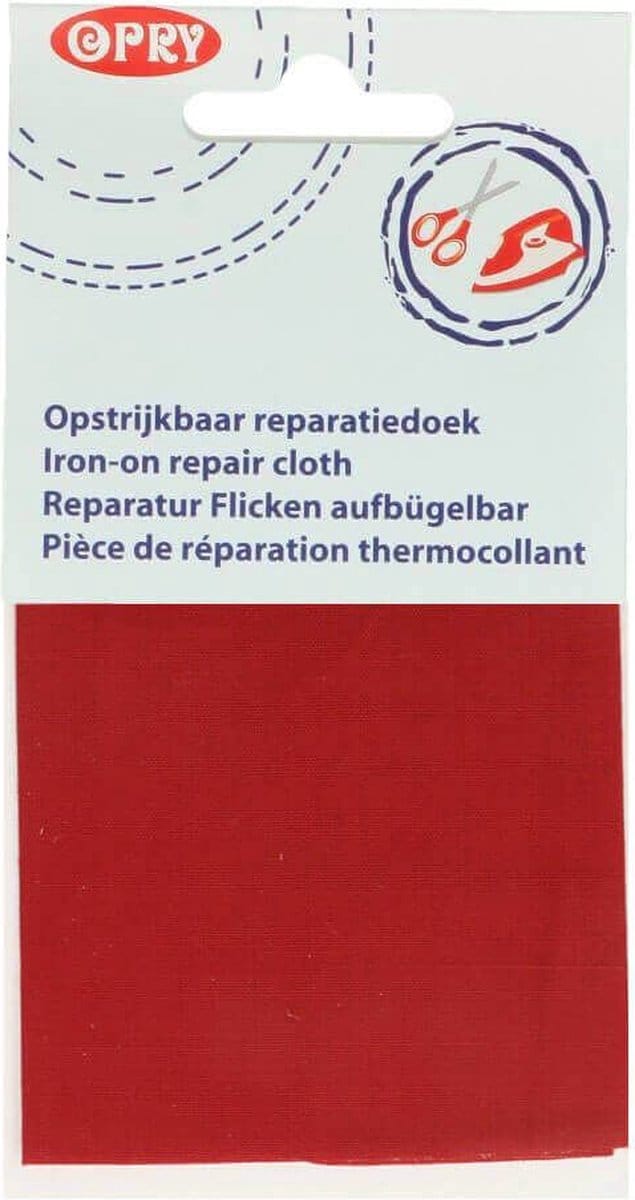 opry Reparatiedoek opstrijkbaar katoen rood