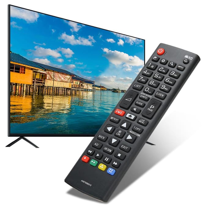 Vervangende afstandsbediening geschikt voor LG AKB75095312 24LJ480U 24MT49S 28LK480U 28MT49S LCD LED TV black