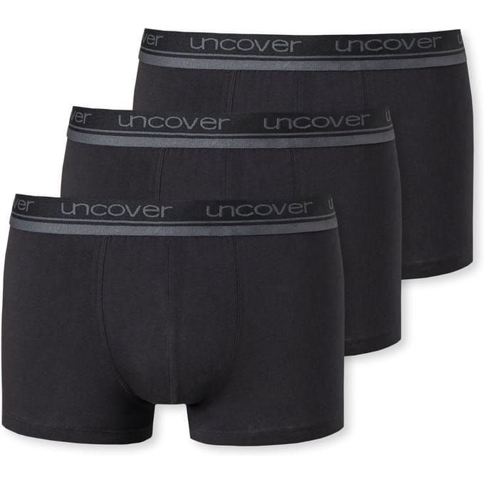 Uncover by Schiesser 3PACK Shorts - Heren Onderbroek - zwart