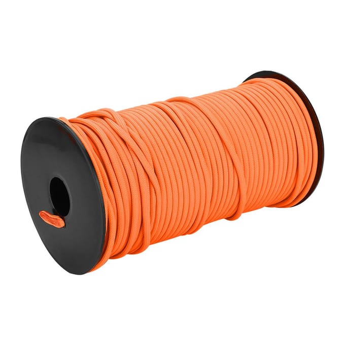 Corde de parachute robuste de 100 m, 9 brins, 4 mm, corde de camping (Orange) orange