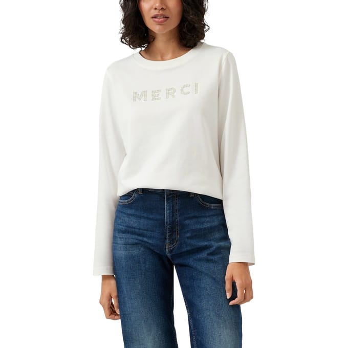 s.Oliver  T-shirts Offwhite Taglia: 46 | Maglie a manica lunga Outlet | Donna | Bianco