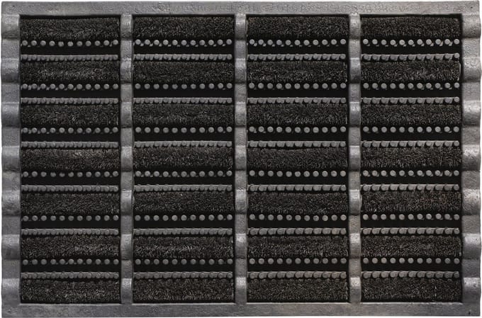 Deurmat zwart 60% rubber/40% kokos L750xB450xS25mm