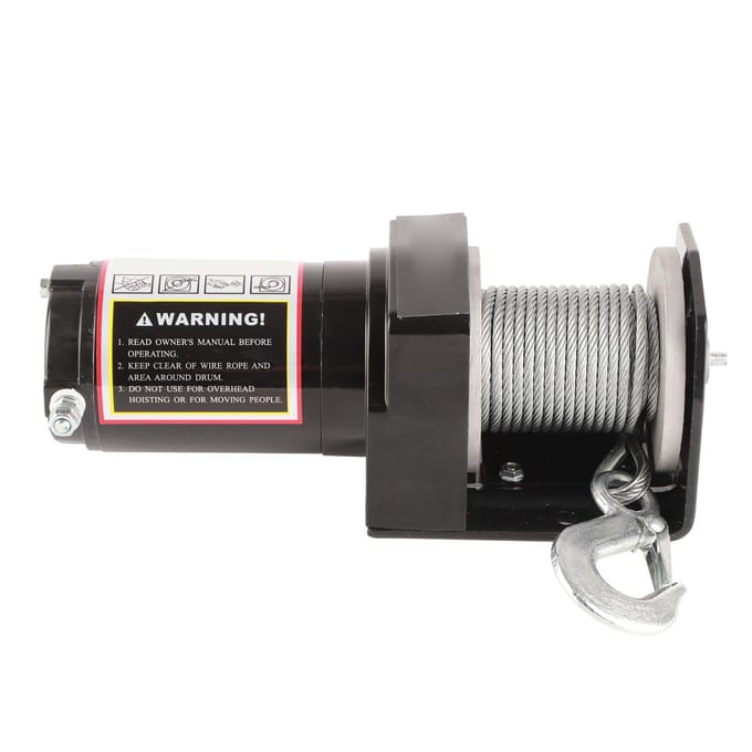 Treuil de remorquage électrique avec télécommande à faible bruit DC 12 V 2 500 lb pour VTT UTV