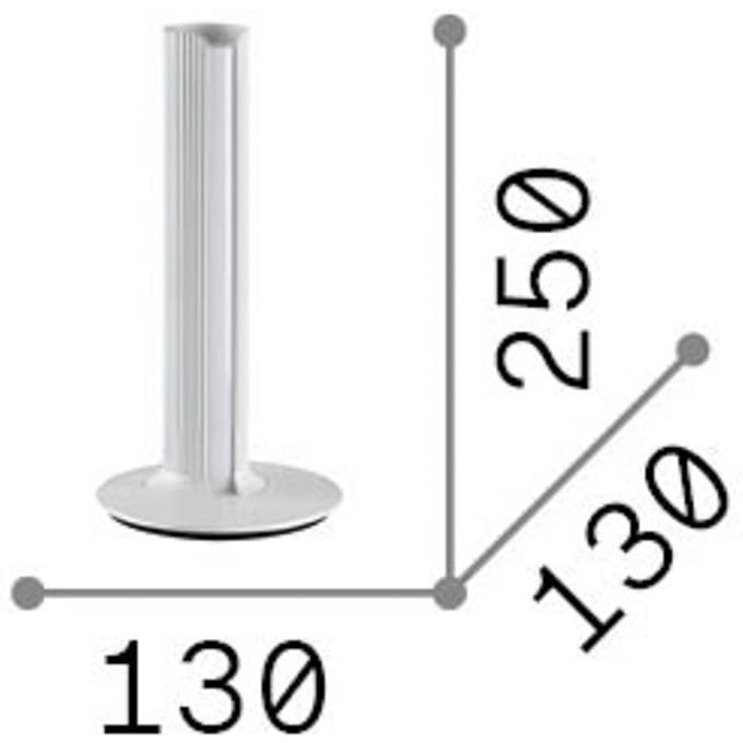 IDEAL LUX LED tafellamp Dorica, wit, hoogte 25 cm
