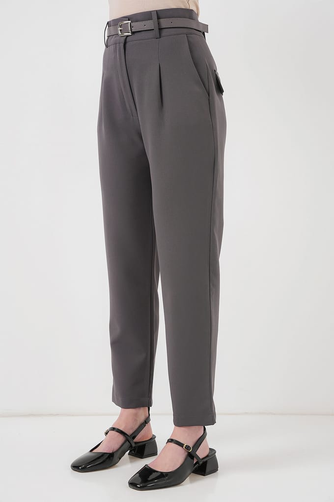 Reguliere Pasvorm Rechte Pantalon met Rits Sluiting