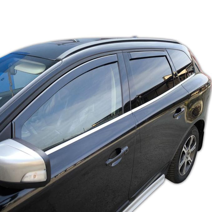 Wind deflectors - Volvo XC60 (2009-2016) - 4 stuks - Aerodynamisch - Zwart getint