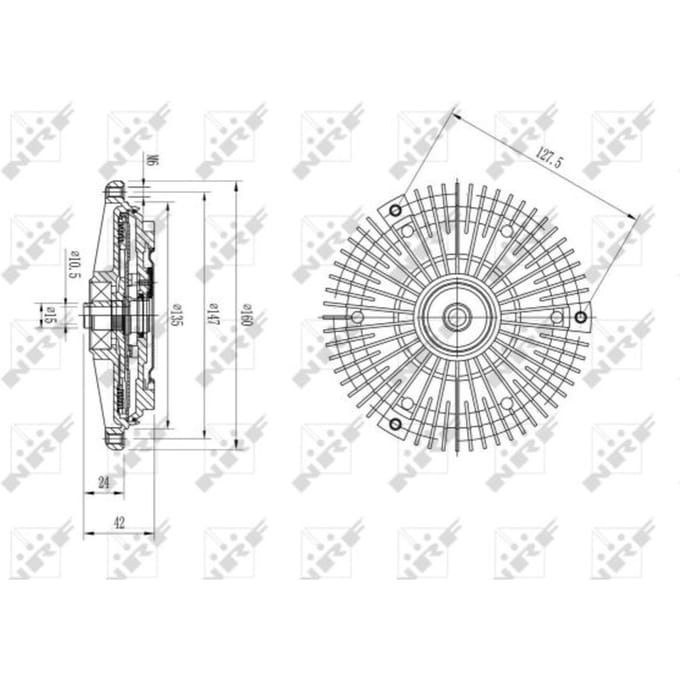 Koppeling, radiatorventilator NRF 49627