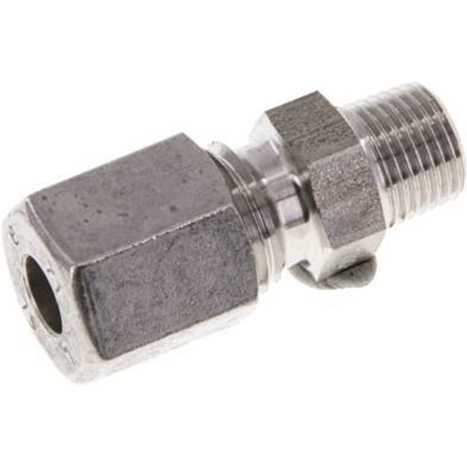 6L & R1/8'' RVS Rechte Snijringkoppeling Buitendraad 315bar ISO 8434-1