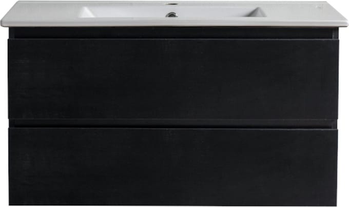 LINEA UNO - Kode 100 - Mat zwart - Badmeubel - - 301564