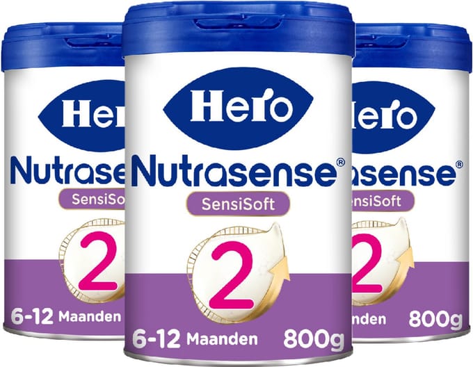 Hero Nutrasense Sensisoft 2 (6-12 Maanden) - Opvolgmelk - Flesvoeding - 3 x 800 gram