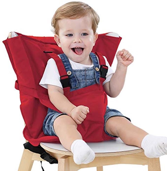 Verstelbare Draagbare Reis Kinderstoel voor Peuters | Veilig, Compact en Wasbaar | Ideaal Reisaccessoire