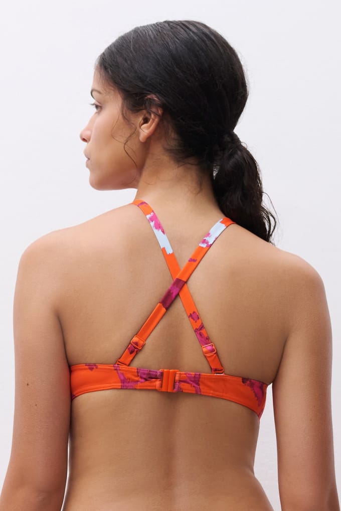 Chantelle Sw Bra Tshirt Half Cup Memory Painted Flowers Taglia: E80 | Bikini Outlet | Donna