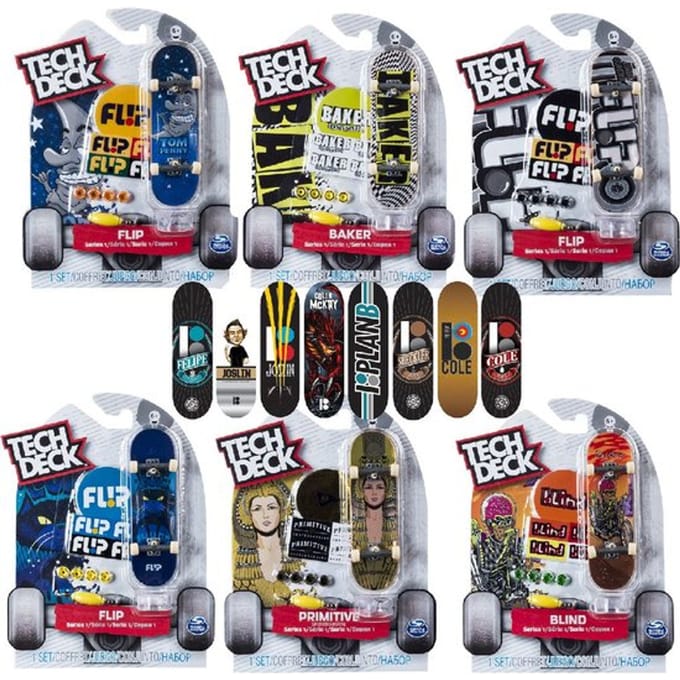 Tech Deck - Vingerskateboard van 96 mm met authentieke ontwerpen - stijlen kunnen verschillen