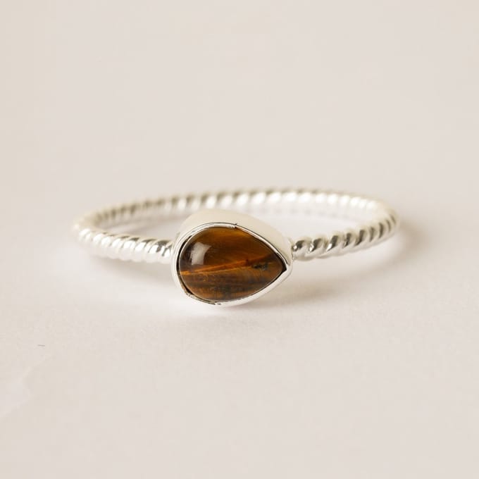 diluna.nl - Ring Tijgeroog - 925 sterling zilveren edelsteen sieraden