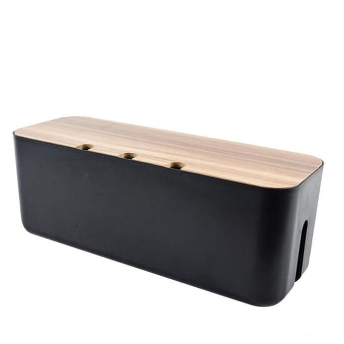 Boîte de rangement pour câbles - CIKONIELF - Cache-prise anti-poussière - Dissipation thermique - Blanc blanc