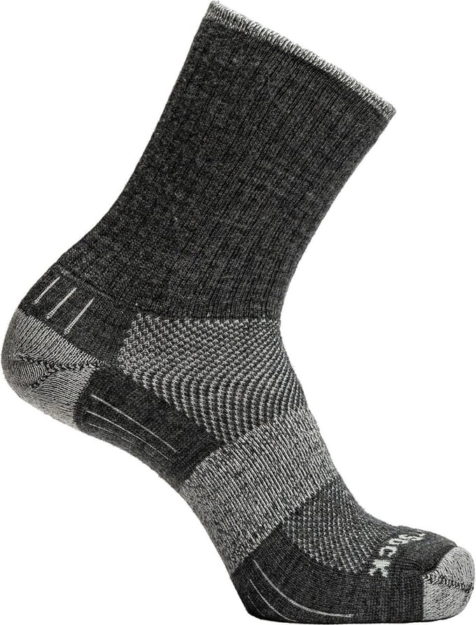 Wrightsock Escape Merino Crew - Grijs/Donkergrijs - 37-41