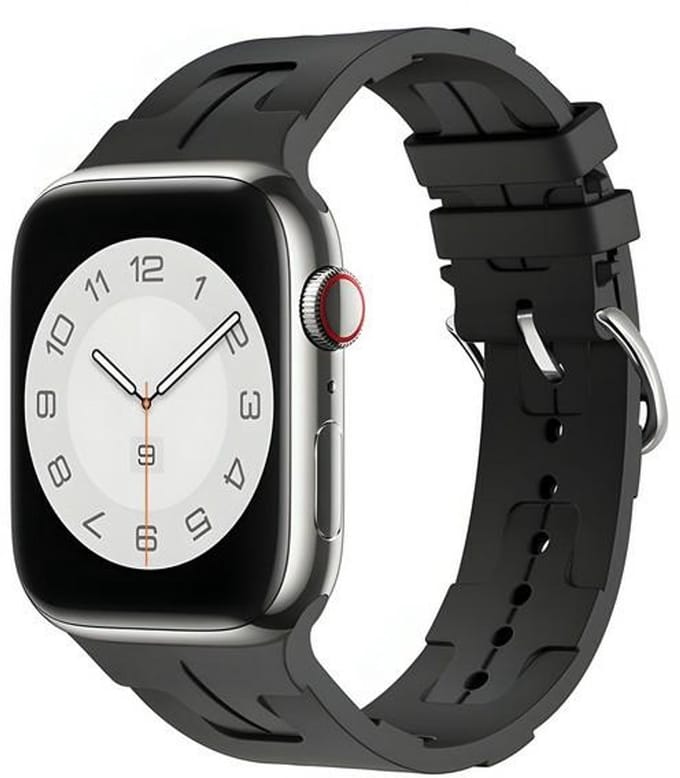 Beline Serie - Horlogebandje - Siliconen - 38/40/41mm - Zwart