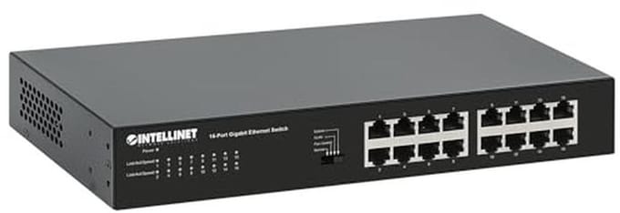 Ethernet Switch Gigabit 16 Poorten Zwart