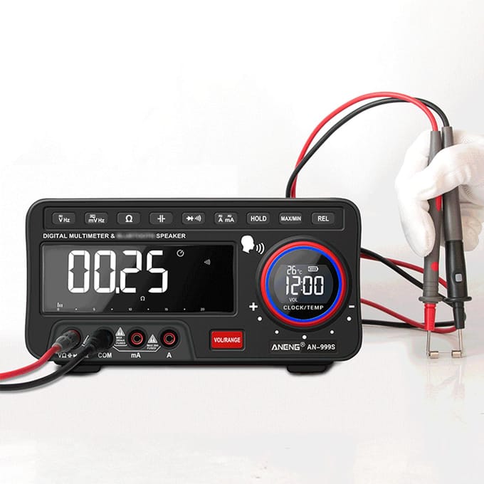 ANENG 2-in-1 BT-luidspreker AC/DC Bank Multimeter 19999 Counts True-RMS Spraakuitzending Multimeter Without Battery & Combination Lines