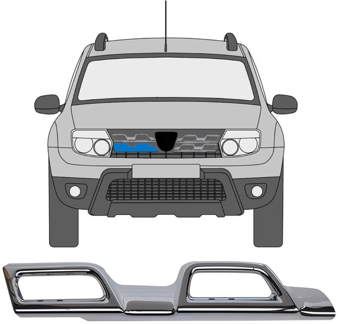 Grill lijst voor Dacia Duster 2013-2017 / Rechts