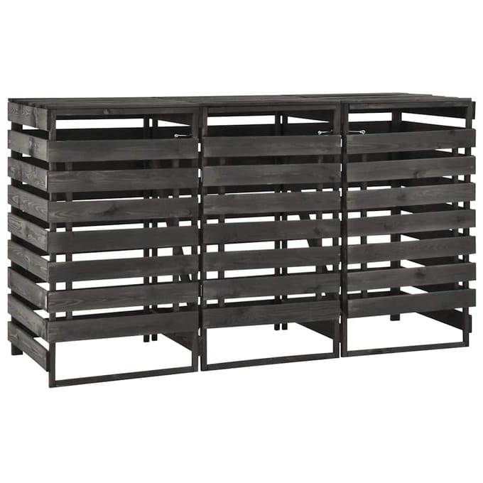 vidaXL - Containerberging - driedubbel - 210x75x121 - cm - geverfd - grenenhout