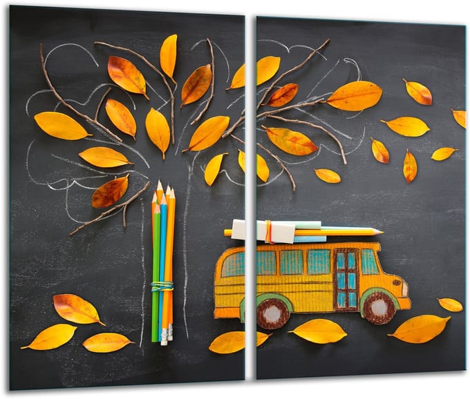 TMK ArtDeko - Snijplank - 2x 30x52 - Motief Herfst - Beschermplaat