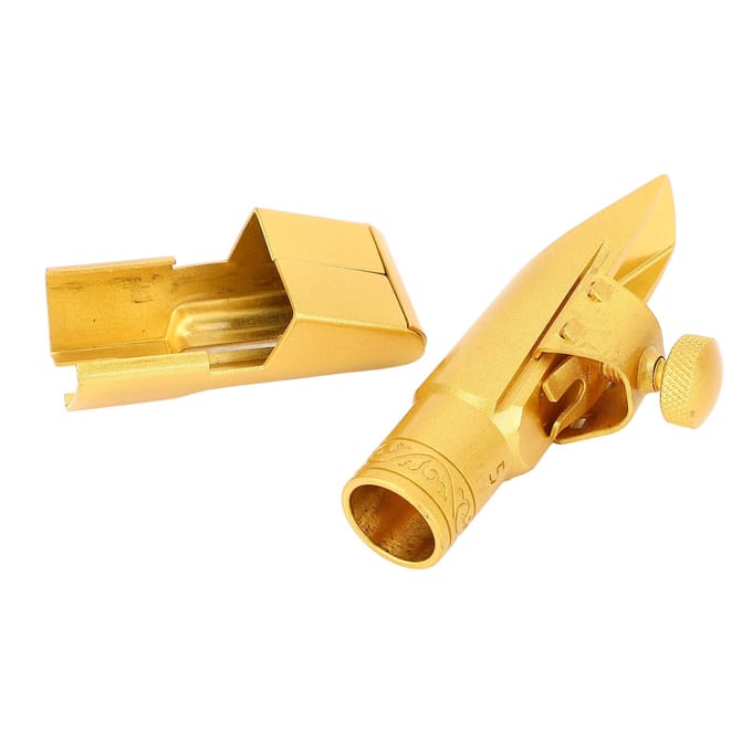 Altsaxofoon Mondstuk Messing Professioneel Sax Mondstuk Vervanging voor Oefening yellow
