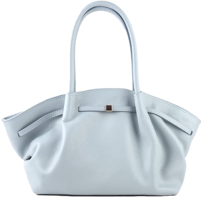 Giuliano Lederen handtas Nayome - Made in Italy - Blauw