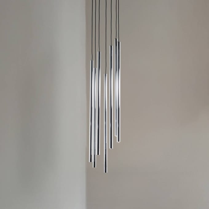 Sigma SOPEL LUX 7 KOŁO Hanglamp Zwart/Zilver - Stijlvolle Verlichting