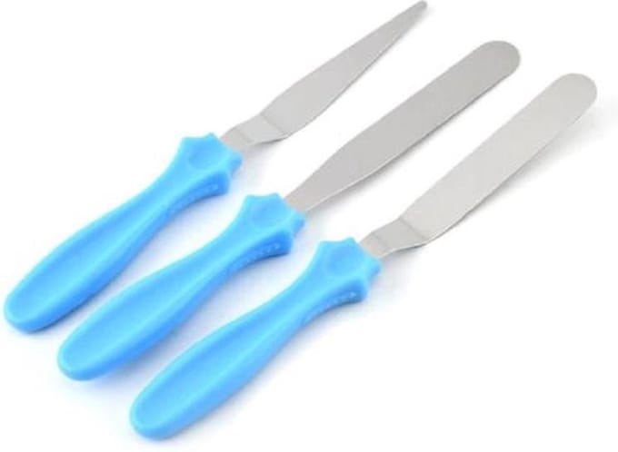Spatel - Paletmes - Gebogen - Cake decoratie - Fondant - Kleur Blauw